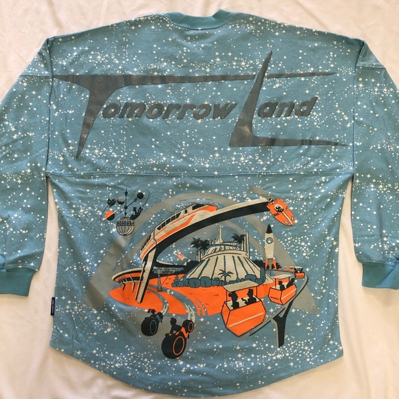 Disney World Tomorrowland Blue Spirit Jersey Magic Kingdom Adult Size - NEW - Picture 2 of 6